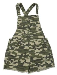 Khaki-béžové army riflové laclové kraťasy Denim Co.
