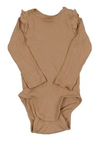 Starorůžové žebrované body s volánky H&M