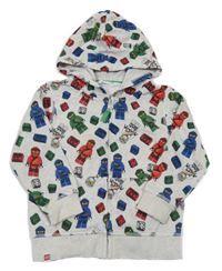 Šedá propínací mikina s kapucí - Lego Ninjago H&M