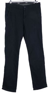 Pánské tmavomodré plátěné chino kalhoty vel. 32