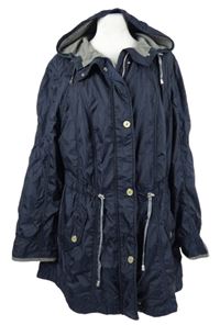 Dámská tmavomodrá šusťáková jarní parka s kapucí Gelco 