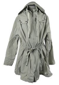 Dámská šedá šusťáková jarní parka s kapucí Laura Torelli 