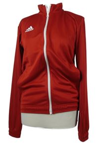 Pánská červená sportovní funkční propínací mikina Adidas 