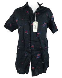 Nové - Pánská černá květovaná košile Cotton On 