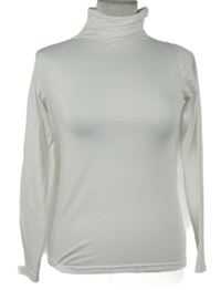 Dámské bílé triko s rolákem 