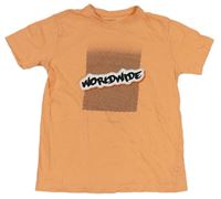 Oranžové tričko s potiskem Primark