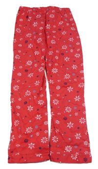 Tmavorůžové pyžamové kalhoty s vločkami Primark