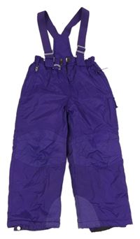 Fialové šusťákové oteplovačky s kšandami H&M