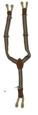 Nové- Béžovo-tmavomodro-vínové pruhované kšandy 