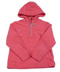 Neonově růžová fleecová funkční mikina s kapucí Mountain Warehouse