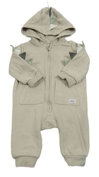 Béžová tepláková kombinéza s kapucí s ostny F&F