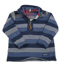 Tmavomodro-bílá pruhovaná mikina Joules