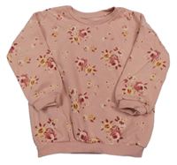 Světlerůžová květinová mikina George