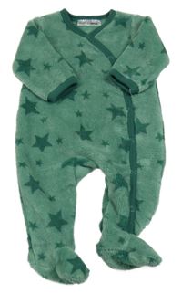 Zelený chlupatý overal s hvězdičkami Ergee