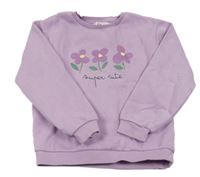 Fialová mikina s kytičkami C&A