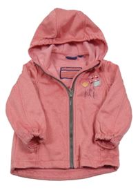 Růžová softshellová bunda s potiskem a kapucí Impidimpi
