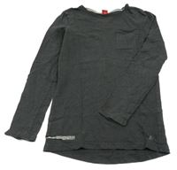 Antracitové triko s nápisem S. Oliver