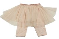 Světlerůžová tylová sukně s legínami Next