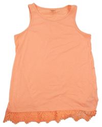 Oranžovo-růžový top s madeirou Y.F.K.