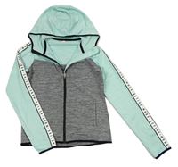 Pomněnkovo-šedá sportovní propínací mikina s kapucí H&M