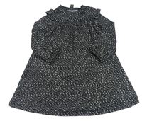Černo-bílé květované šaty Primark