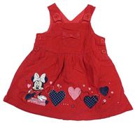 Červené manšestrové laclové šaty s Minnie George