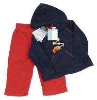 2set - Tmavomodrá fleecová mikina s kapucí + tepláky - Cars Disney
