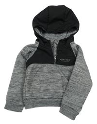 Černo-šedo-žíhaná mikina s kapucí McKenzie