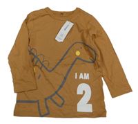 Nové - Medové triko s dinosaurem George