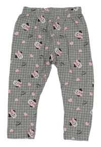 Šedé vzorované legíny s Minnie 
