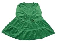 Zelené plyšové šaty 