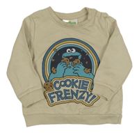 Světlebéžová mikina s příšerkou 