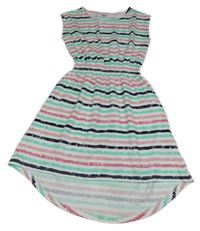 Bílo-barevné pruhované bavlněné šaty Y.F.K.