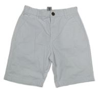 Bílé plátěné chino kraťasy Next