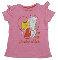 Růžové tričko s obrázkem 