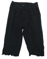 Černé žebrované capri legíny Zara