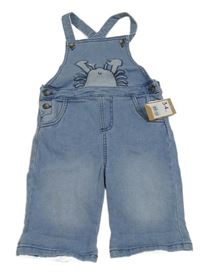 Světlemodré riflové laclové kraťasy s krabem Mothercare 