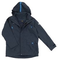 Tmavomodrá softshellová bunda s kapucí Worhead