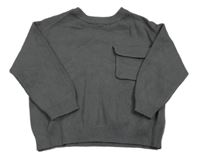 Šedý svetr s kapsou Zara