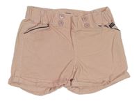 Světlerůžové manšestrové kraťasy Terre de Marins