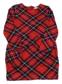 Červeno-černé kostkované šaty H&M