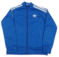 Safírová propínací sportovní mikina s logem Adidas 