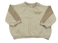 Béžovo-hnědá oversize mikina s nápisem H&M