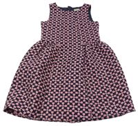 Tmavomodro-růžové vzorované šaty Name it