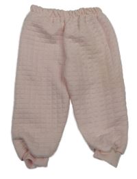 Světlerůžové vzorované tepláky 