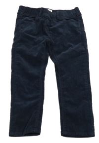 Tmavomodré sametovo/riflové kalhoty Il Gufo