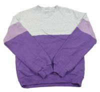 Fialovo-šedo-lila mikina H&M