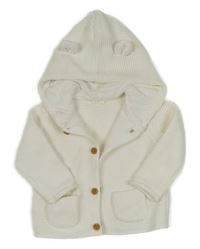 Bílý propínací svetr s kapucí Next