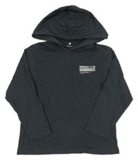 Šedé triko s potiskem a kapucí Name it