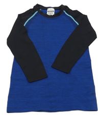 Kobaltově modro-černé funkční triko Pocopiano 